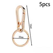 5pcs Durable Alloy Metal Keychains, Convenient Key Rings And Key Chain Storage Bags With Sturdy Clips And Car Key Hooks, Versatile For Daily Use - Carabiner - View 9