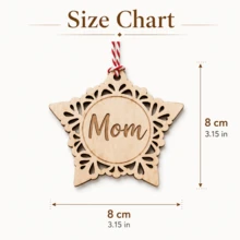 Custom Wooden Snowflake Name Ornament, Personalized Christmas Tree Hanging Decor, Rustic Winter Holiday Style, Customized 1-6 Names Wall Decoration, Customizable Family Name Ornament, Festive Christmas Home Decor, Holiday Keepsake Gift 2026 - Style a - View 2