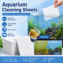 50/100 lembar Bantalan Penyerap Warna Akuarium, Bahan Khusus untuk Menghilangkan Noda Air Kuning dan Hijau, Kain Filter Akuarium, Pembersih Kotoran Ikan, Kertas Pemurnian Air - C-putih - View 6