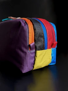 Dopamine Style Color Block Toiletry Bag, Multi-Compartment Design, Portable Travel Toiletry Storage Bag - Multicolor - View 6