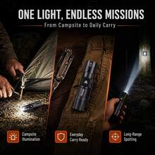 Zoomable High Power LED Flashlight, Aluminum Alloy Handheld Portable Torch, USB Rechargeable Outdoor Light, Alonefire For Camping, Hiking, Hunting, Fishing, Emergency Survival - Multicolor - View 10
