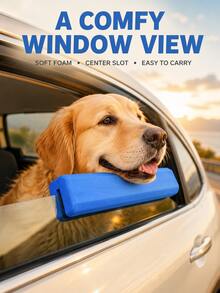 Dog Car Window Chin Rest Soft Cushion, Car Window Rest For Dogs, Soft EVA Buffer Pet Window Support Cushion, No Installation Portable Dog Car Ride Chin Support Tool, Universal Self-Driving Travel Pet Car Accessory, Effectively Relieves Neck Fatigue For Medium And Large Dogs During Long Car Rides, Outdoor Long-Distance Travel Pet Comfort Product - B - View 4