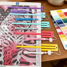 Diamond Painting Positioning Ruler Set, Tassel Bookmark, Release Paper And Fabric Storage Accessories, Multi-Functional DIY Craft Materials, Holiday Gift Choice For Craft Enthusiasts - A - View 2