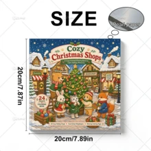 Cozy Christmas Shops Coloring Book, Cute Animal Shopkeepers Holiday Coloring Pages, 24 Pages Relaxing Winter Christmas Town Scenes, Bold Easy Lines Stress Relief Activity Book For Adults Teens, Perfect Christmas Gift For Coloring Lovers - Cozy Christmas Shop - View 5