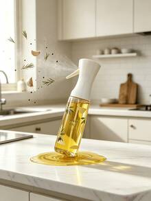 1pc Oil Spray Bottle, Oil Spray Bottle With Creative Pattern, Two Spraying Modes Based On Pressure, Durable Oil Spray Bottle, Suitable For Kitchen Cooking, Outdoor BBQ, Salad Making And Other Scenarios, Kitchen Accessory - View 7
