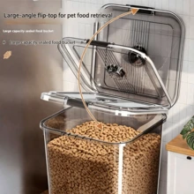 Cat/Dog Food Storage Container, Airtight Seal Pet Food Bin, Large Capacity Grain Storage Box For Home Use - 30L - View 6