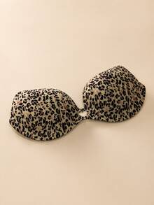 Lingerie For Women, Sticky Bra, Strapless Bra, Invisible Backless Bra, Leopard Print Adhesive Bra, Heart Cutout, Bras For Women - Multicolor - View 6