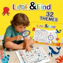 32-Page Children's Time Workbook, Suitable For Home Education And Kindergarten Activities, Includes Reading And Math Practice Sheets, Great For Classroom Teaching And Back To School Supplies. - Multicolor - View 3