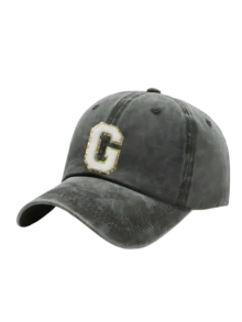 1pc Women Washed Vintage A-Z Letter Baseball Cap, Casual Distressed Dad Hat, Outdoor Sun Protection Hat - Black - View 10