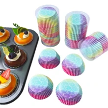 Cake Cups, Party Decorations, Oil-Proof Disposable Muffin Baking Cups, Baking Bottom Paper - View 8