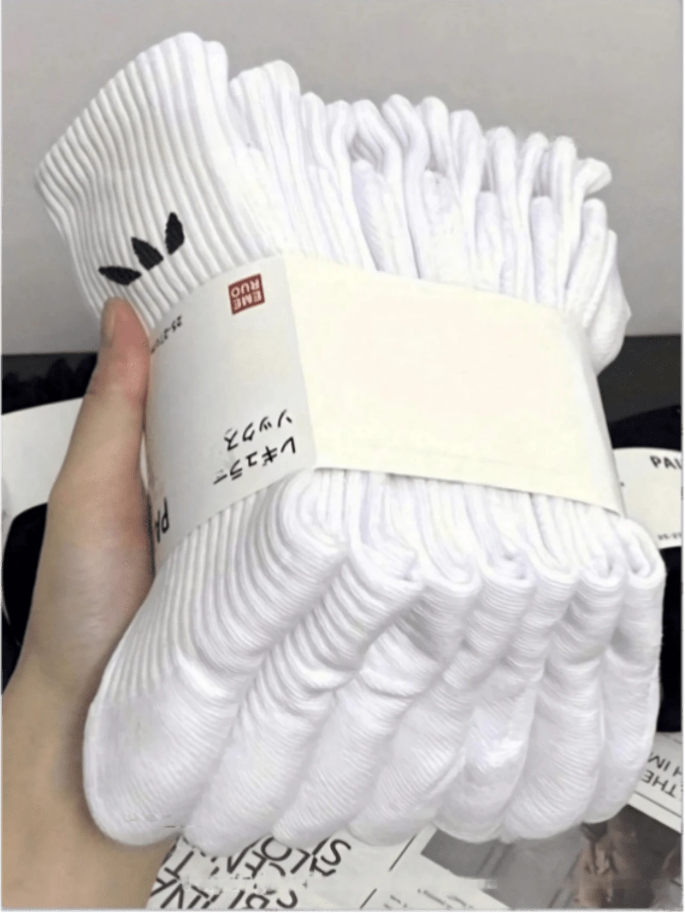 10 Pairs Men's Pure White Cotton Socks, Long Socks, Casual Business, Moisture-Wicking Breathable, Soft & Lightweight, Suitable For Daily Wear, Sports Calf Socks, Unisex - Multicolor - View 1