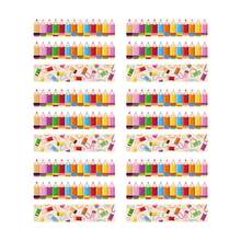 36pcs-Bulletin Board Border Classroom Decoration Blackboard Stickers, Colorful Border Stickers With Adhesive Backing For Classroom Bulletin Board, Fan-Shaped Self-Adhesive School Blackboard Decoration Stickers Suitable For Blackboard And Desk - D - View 11