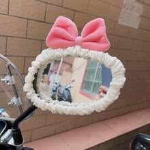2pcs Bow-Shaped Rearview Mirror Covers, Scratch-Resistant Electric Vehicle Decorative Accessories, Cute Highly Attractive Battery Car Body Modification Decoration - Multicolor - View 10