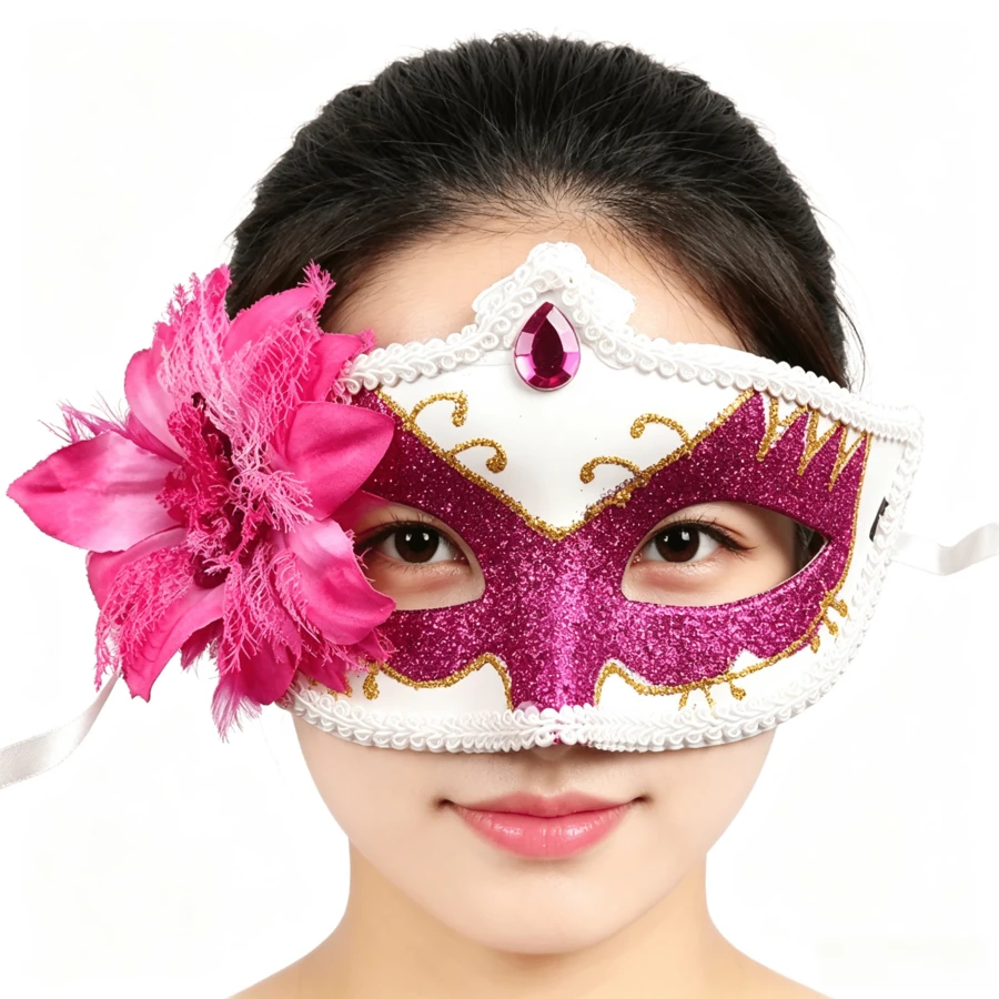 Half Face Princess Masquerade Mask, Halloween Photography Party, COS Prop, New Holiday Painted