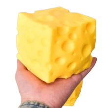 Tachimi 1pc Fun Creative Gift Squ Eeze Toy TPR Giant Cheese Shape, Elastic Slow Rebound Sensory Toy, Suitable For Active Children, Suitable For Summer Camp Water Activities, Random Pattern - Multicolor - View 2