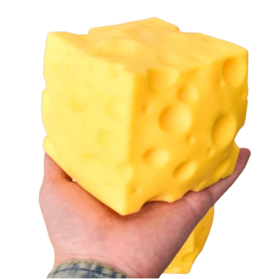 Tachimi 1pc Fun Creative Gift Squ Eeze Toy TPR Giant Cheese Shape, Elastic Slow Rebound Sensory Toy, Suitable For Active Children, Suitable For Summer Camp Water Activities, Random Pattern