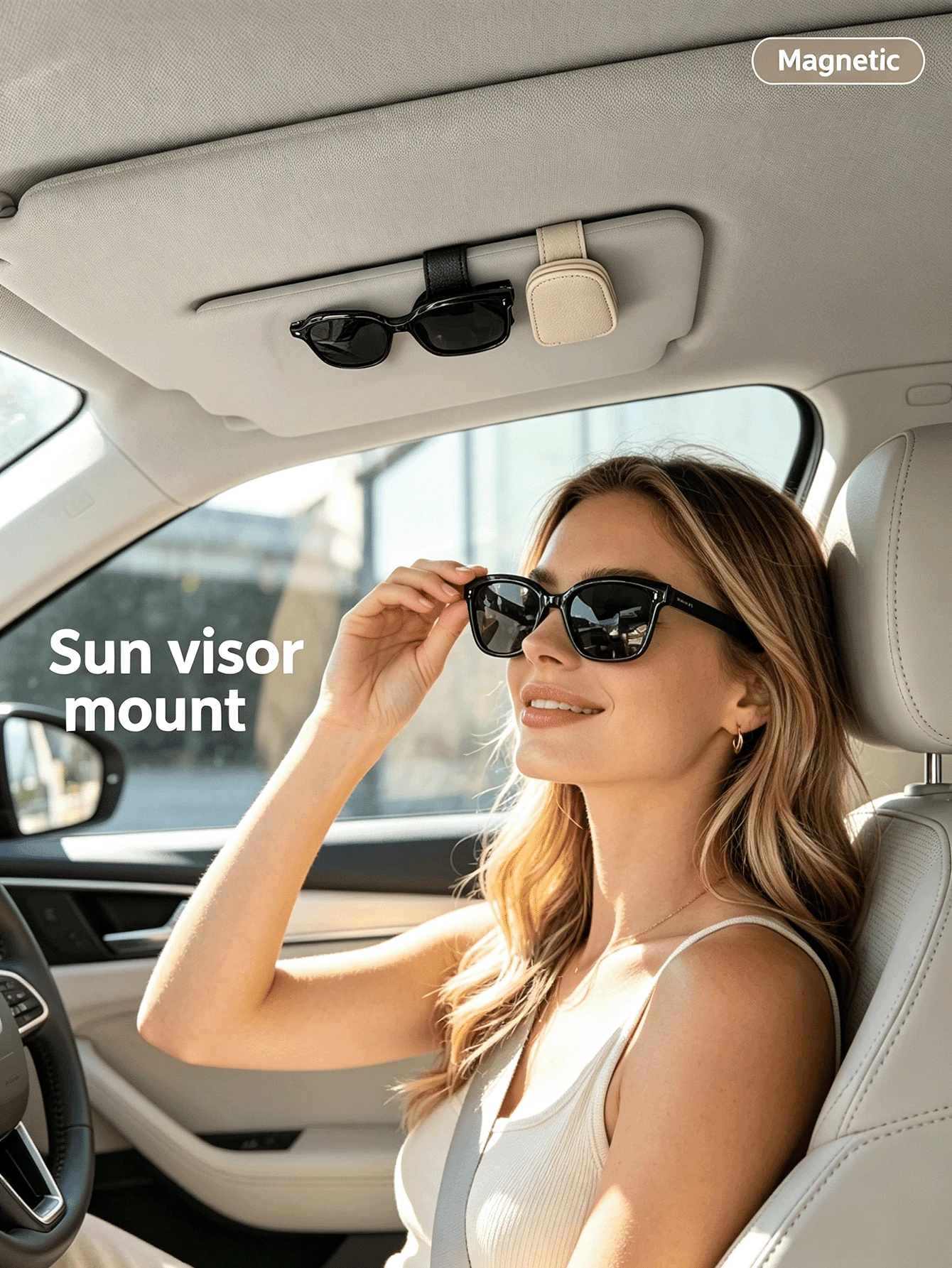 Car Sun Visor Glasses Holder, Car Glasses Storage Rack, In-Car Glasses Storage Holder, Suitable For Portable Travel Essentials, Practical Women's Car Accessories, Holiday Gift Set - Multicolor - View 1