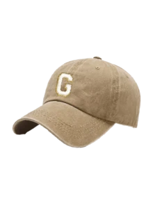 1pc Women Washed Vintage A-Z Letter Baseball Cap, Casual Distressed Dad Hat, Outdoor Sun Protection Hat - Khaki - View 10