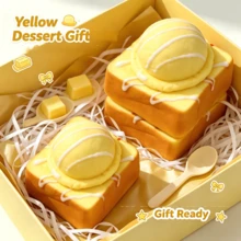 Realistic Ice Cream Toast Squishy Slow Rebound Soft Rubber Stress Relief Toy, Cute Model Desktop Decoration, Creative Stress Relief Gift - Multicolor - View 6