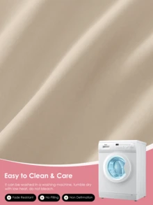 HONEYMOON 3/4件套純色床上用品套裝（3件套 = 1件床笠 + 1件床單 + 1件枕套，4件套 = 1件床笠 + 1件床單 + 2件枕套）100%聚酯纖維面料，Ins風格，適用於9-12英吋深口袋，防縮水，可機洗，適用於多種尺寸，四季通用，居家與學校宿舍使用，開學必備，淺卡其色 - 淺卡其色 - 查看 8