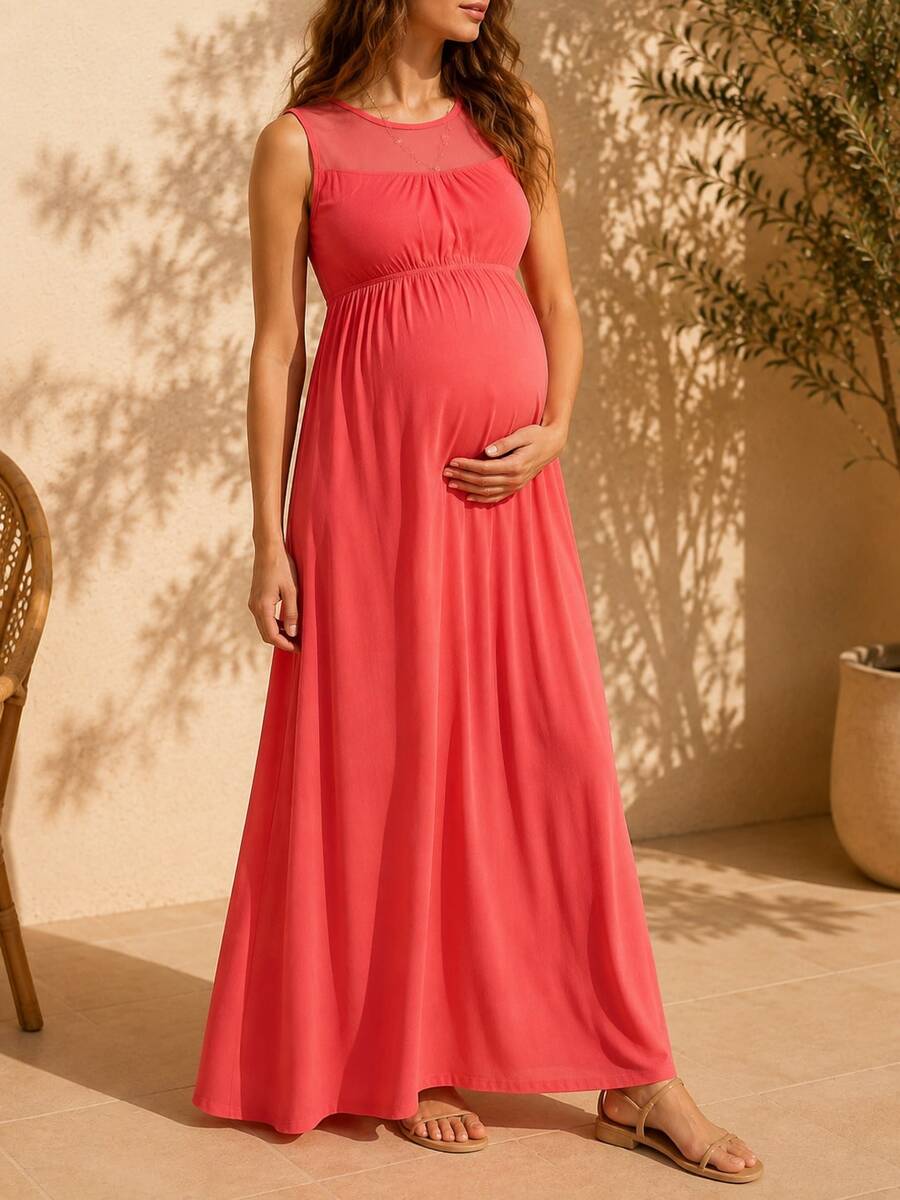 Maternity Dresses - PINK - View 1
