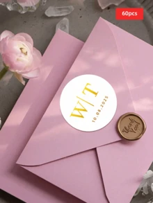 1/30/60/120pcs Customizable Round Memorial Stickers, Customizable Text, Suitable For Corporate Logo, Memorial Item Decoration, Invitation, Envelope, Gift Box. Ideal Gift For Parents, Friends, Couples, Bridesmaids And Groomsmen, Suitable For Anniversary, Wedding, Birthday - Multicolor 1 - View 65
