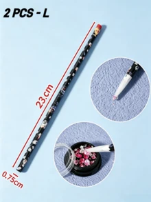 鑽石畫筆、水鑽拾取器、美甲點花筆、自黏樹脂拾取器、寶石蠟筆、珠寶拾取工具，適用於美甲 DIY 裝飾 - 彩色 - 查看 14