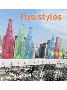 1件裝 葡萄酒瓶造型寵物發聲咬咬玩具，內置網球互動設計，耐咬不傷牙，適合中大型犬，緩解無聊與自我娛樂的咀嚼玩具 - 彩色 - 查看 7