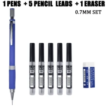 Mechanical Pencil Set, Metal Mechanical Pencil, 0.5mm/0.7mm Refillable Drafting Pencil For Students, School, Office, Writing, Drawing And Sketching - Multiple Styles - View 17