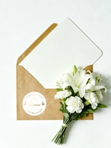 1/30/60/120pcs Customizable Round Memorial Stickers, Customizable Text, Suitable For Corporate Logo, Memorial Item Decoration, Invitation, Envelope, Gift Box. Ideal Gift For Parents, Friends, Couples, Bridesmaids And Groomsmen, Suitable For Anniversary, Wedding, Birthday - Multicolor 1 - View 4