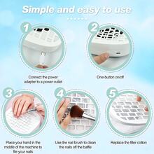 SOKANY 迷你美甲集塵器 USB 桌面便攜式吸塵器，附替換濾芯，靜音強勁吸力，收集灰塵、淨化桌面，易於清潔，適合旅行、宿舍、居家 DIY 模型 - A - 查看 11