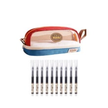 Transparent 3-Layer Office Storage Pen Box, Durable Design, Efficient Organization - Multicolor - View 6