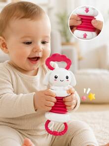 Mainan Sensorik Akordeon Bayi, Mainan Kelinci dan Bebek Lucu yang Dapat Diregangkan dan Ditarik dengan Pegangan yang Mudah Digenggam, Mainan Musik Interaktif untuk Waktu Tengkurap, Perjalanan, dan Hadiah - MultiWarna - View 4