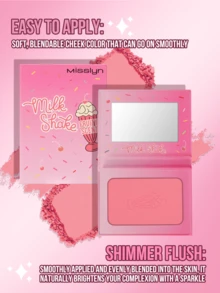 MISSLYN 2PCS Juicy Cheeks Fruity Shimmer Blush & Milk Shake Powder Blush Set, Buildable Color & Smooth Blendable, Face Blush & Shimmer Duo Set, For Everyday Wear, Party & Night Out, Hot Shimmer & Soft Glow, Makeup Blush Kit - #01+#10 - View 5