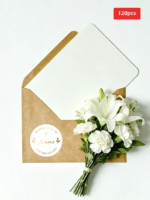 1/30/60/120pcs Customizable Round Memorial Stickers, Customizable Text, Suitable For Corporate Logo, Memorial Item Decoration, Invitation, Envelope, Gift Box. Ideal Gift For Parents, Friends, Couples, Bridesmaids And Groomsmen, Suitable For Anniversary, Wedding, Birthday - Multicolor 1 - View 15