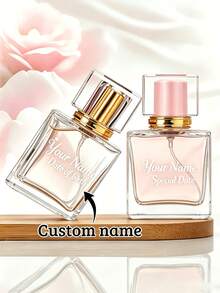 Customized Name Travel Perfume Bottle Refillable, Personalized Transparent Glass Perfume Spray Bottle, Customized Refillable Perfume Spray Bottle, Multi-Functional, Vintage, Unique, Ideal Gift For Her, Girlfriend, Her, Grandparents, Anniversary, Wedding - 30ml - View 1