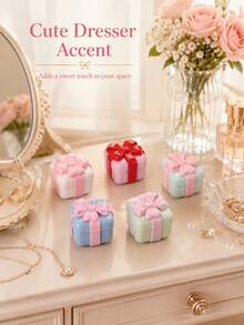 Cute Bow Decor Gift Box, Exquisite Small Storage Box, Pink Bow Decor Box, Cosmetic Packaging - Perfect For Valentine's Day, Birthday, Anniversary, Graduation Season, Etc., Great Gift For Girlfriend. - Multicolor - View 5