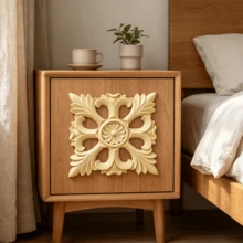 1pc Solid Wood Carved Square Decals, Home Decorations, Woodworking Supplies, Suitable For Cabinets, Doors And Windows, Furniture, Background Walls, Porches, Offices And Other Decorations, Holiday Decorations, DIY Decorations. - Multicolor - View 12