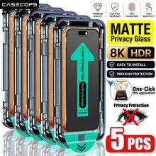 CASECOPS 5Pcs Full Coverage Matte Privacy Tempered Glass Screen Protector, Compatible With Iphone 18 Pro Max/18 Pro/17 Pro Max/17 Pro/16 Pro Max/15 Pro Max/15 Plus/14/13/12/11/X Series. Matte Texture, Anti-Spy, Anti-Fingerprint, Anti-Scratch, With Automatic Mounting Tools And Automatic Alignment Tools, Compatible Phone Cases. As A Holiday Gift For Family And Friends For Occasions Such As Halloween, Christmas. - 5pcs - View 34
