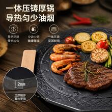 Octagonal Stove Griddle With Wooden Side Handles, Reversible Frying Pan And Grill Plate, Suitable For Meat, Seafood, Vegetables, Pancakes And Home-Style Meals - 12 In Grill Pan - View 7
