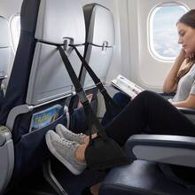 超舒適飛機腳踏墊，可調高度便攜式柔軟聚酯棉旅行腳墊，懸掛式腿部支撐墊 - A - 查看 1