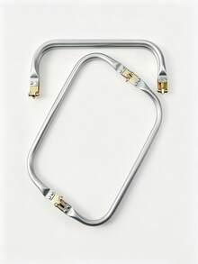 1pc Aluminum Square Purse Frame Clasp, Woven Bag Frame Accessories, Suitable For DIY Coin Purses, Cosmetic Bags, Jewelry Boxes, Creative Handmade Works, Old Bag Repair And Renovation, Handmade Purse Frame Material - Double Team - View 7