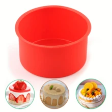 3PCS/Set Round Silicone Cake Molds, Home Oven Air Fryer Baking Tools, Can Make Chiffon Cake, Mousse, Cheesecake. Soft Silicone Non-Stick Design, Easy Release, Flexible And Durable, Supports Oven, Microwave, Freezer Use. Multiple Sizes Available, Stackable For Baking, Used To Make Multi-Layer Birthday Cake Bases, Easy To Clean, Dishwasher , Space-Saving Storage, Beginner-Friendly Baking, Home-Made Birthday Desserts, Essential DIY Baking Round Cake Mold. - View 11