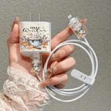 Halo Musim Dingin, Motif Tema Musim Dingin, Kompatibel dengan Casing Pelindung Charger Transparan 18W/20W, Kompatibel dengan Casing Pelindung Charger 13/14/15, Set Pelindung Charger 20W, Pelindung Kabel, Pelindung Kepala Kabel Pengisian Daya, Hadiah, Casing Pelindung Transparan, Pelindung Charger - MultiWarna - View 6