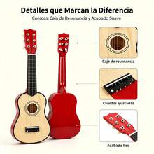 Ukelele para pequeña guitarra tocable iluminación instrumento musical - Color de la madera - Ver 4