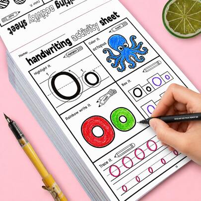 32 Pages ABC Tracing Letters Workbook, Alphabet Handwriting Practice Activity Book, Preschool Learning Writing Worksheets, Educational Reading & Writing Toy For Kids
