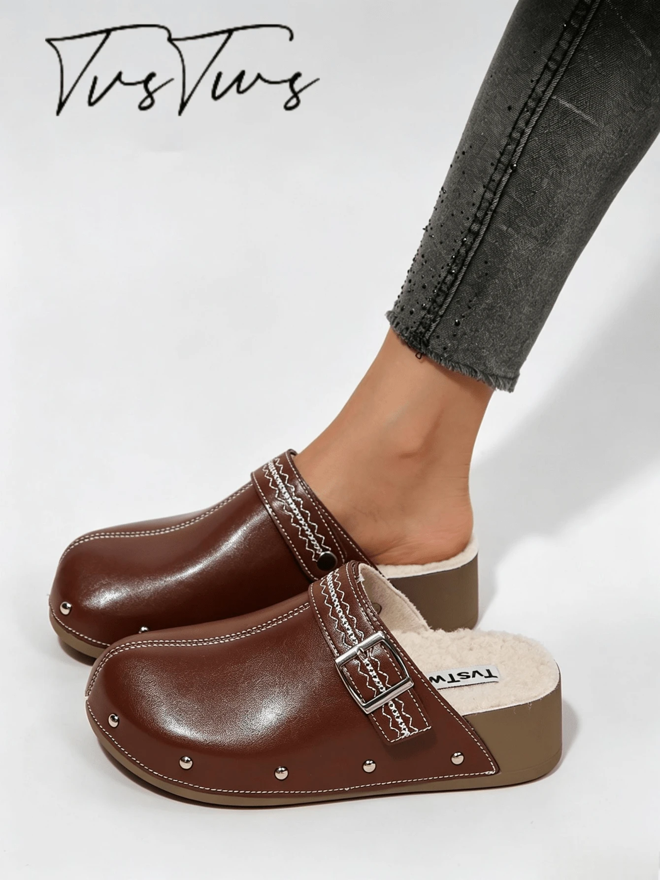 Women's Shoes: New Boken Ultra-Light Chunky Heel Loafers - Casual, Retro, Forest Style, Punk Style, Suitable For Dating, Vacation Essential - Brown - View 1