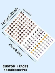 Custom Photo Nail Stickers, Personalized Face And Pet Nail Decals, Halloween Ghost Pumpkin Spider Web Patterns, Waterproof Self-Adhesive DIY Nail Stickers, Halloween-Themed Decorations, Suitable For Women And Girls' Halloween Parties - Multicolor - View 12