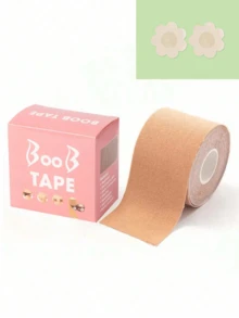 1 Roll Transparent Elastic Breast Tape, Concealing Patch, Breast Lift Tape And Chest Binder, Waterproof And Sweat-Resistant. Summer Essential, Seamless Fit Sports Wrap Style, Suitable For Adult Parties, Gifts, Presents For Women - Standard Model - View 14