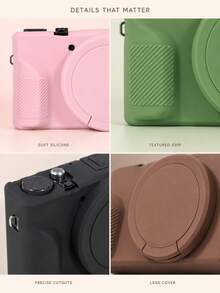 Suitable For PowerShot G7 X Mark III Camera Silicone Protective Case, Scratch Resistant, Cushioned And Anti-Collision Body, Suitable For Travel, Daily Use Camera Silicone Sleeve, Camera Bag, Camera Accessories, Camera Pouch Camera Case - Multicolor - View 5